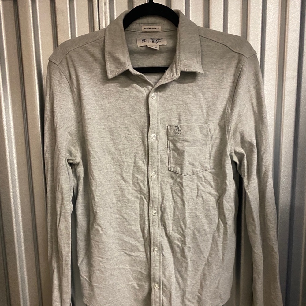 Penguin Button Down in Grey